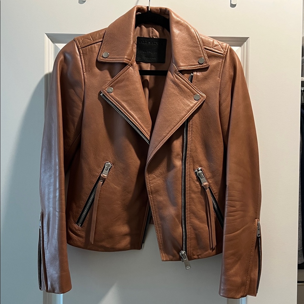 All Saints Dalby Leather Jacket